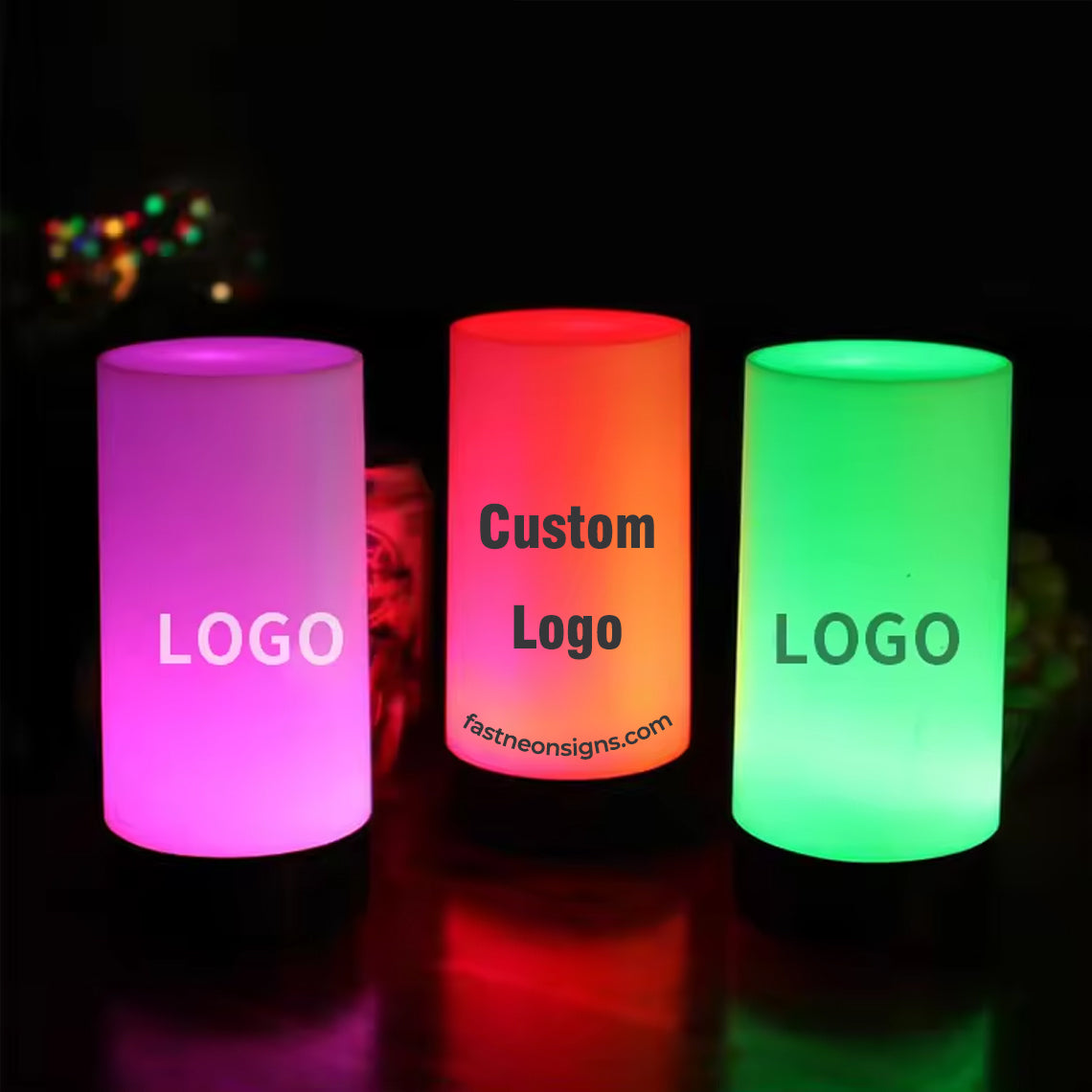 Custom Rechargeable Table Lamp Branded Lightbox for Conference Corporate Event Signage