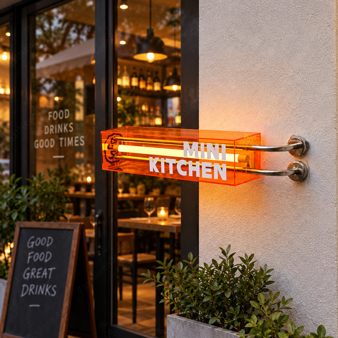 Custom L-Shaped Acrylic Light Box Sign - Side-Mounted Multi-Sided Illuminated Sign for Shops, Cafes & Businesses