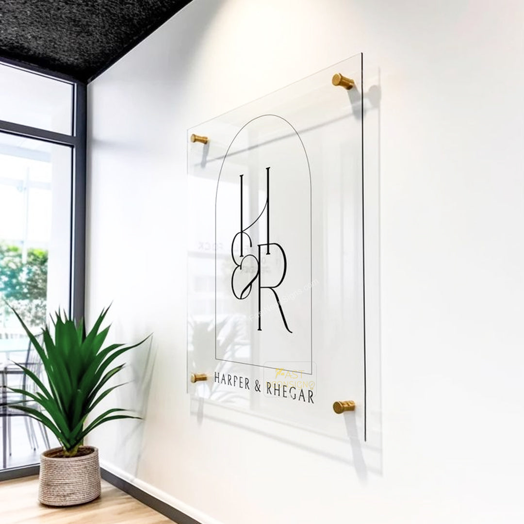 Custom Acrylic Brand Signs - Logo Printing Acrylic Sign For Store Front, Beauty Shop, Office