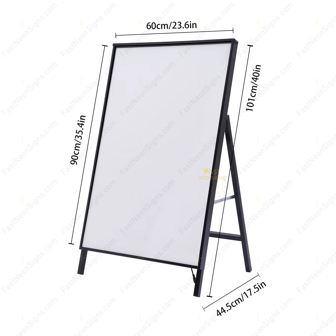 Custom A-Frame LED Poster Stand – Folding Sidewalk Advertising Light Sign For Restaurants, Cafés, Retail Stores