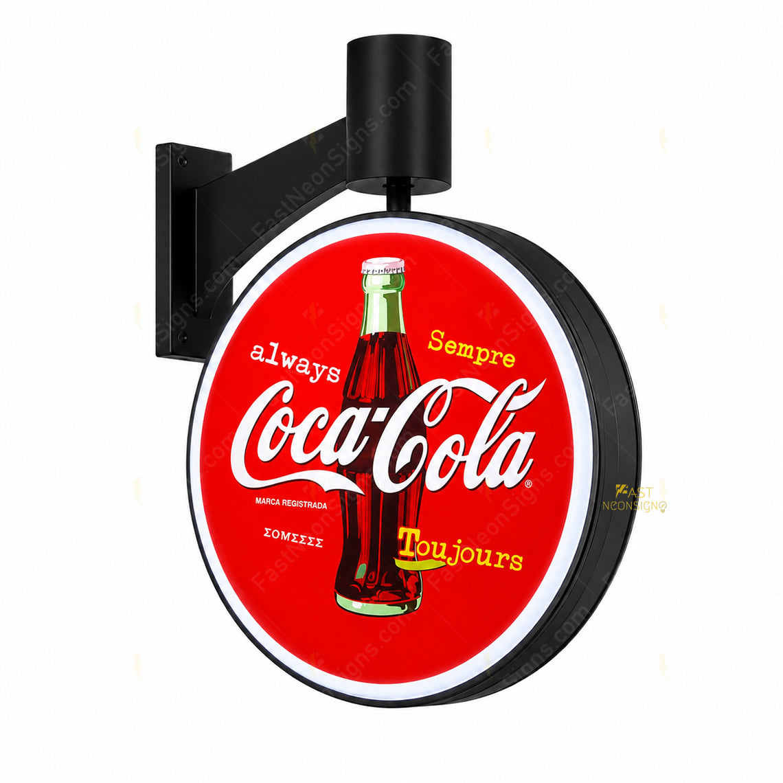 Custom 360° Rotating LED Light Box Display For Storefront - Outdoor Double Sided Commercial Light Box
