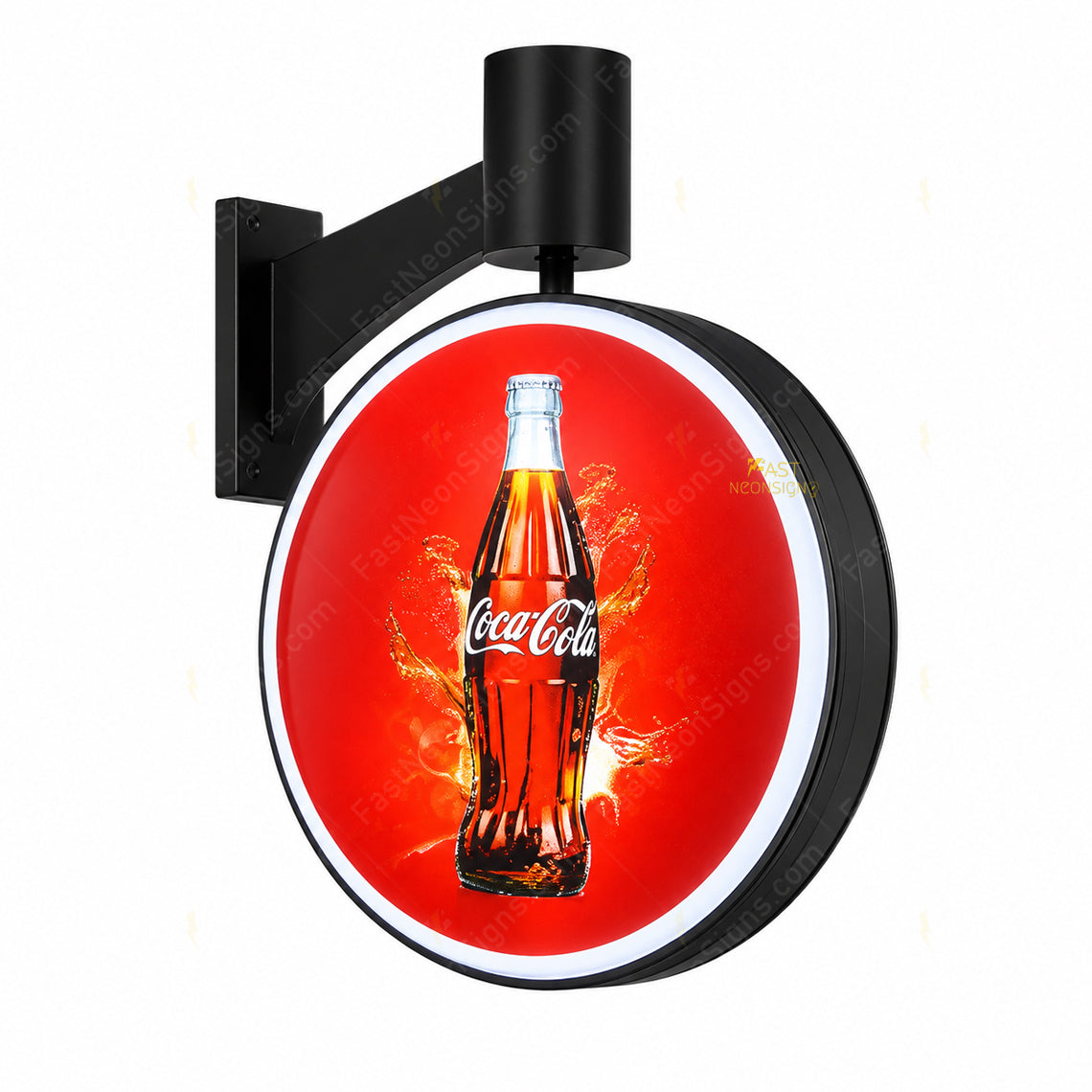 wall-mounted display Aluminum Round Rotating Light Box