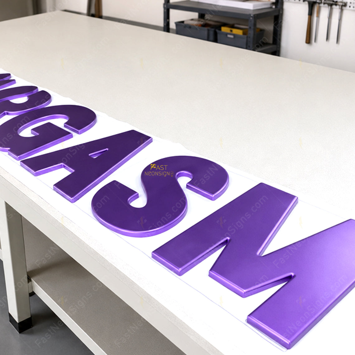Custom Electroplated 3D Embossed PVC Letters - Raised Logo Sign for Business Walls
