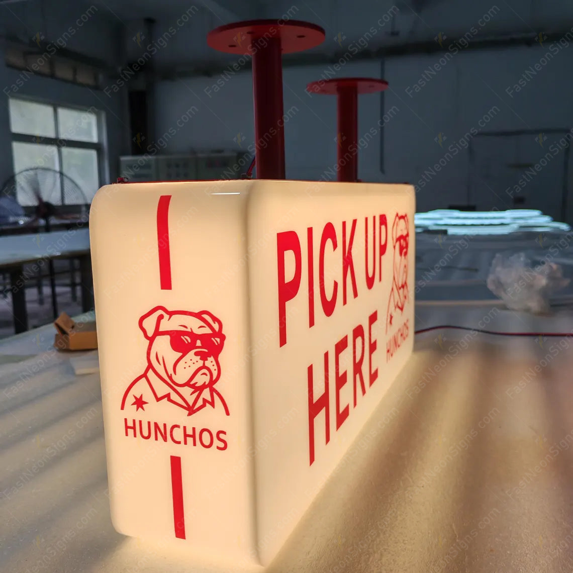 Custom Hanging LED Light Box Sign for Storefront – Illuminated Advertising Sign for Salon, Bar & Club