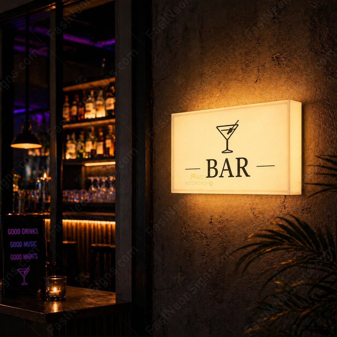 Custom Acrylic Wall Light Box Sign – LED Backlit Logo Sign for Business, Coffee Shop, Bar & Interior Branding