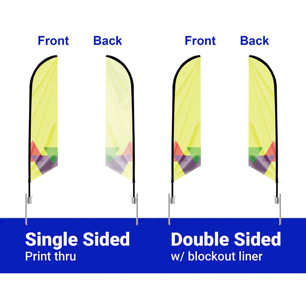 Custom Outdoor Advertising Flags - Feather Flag With Designed Logo
