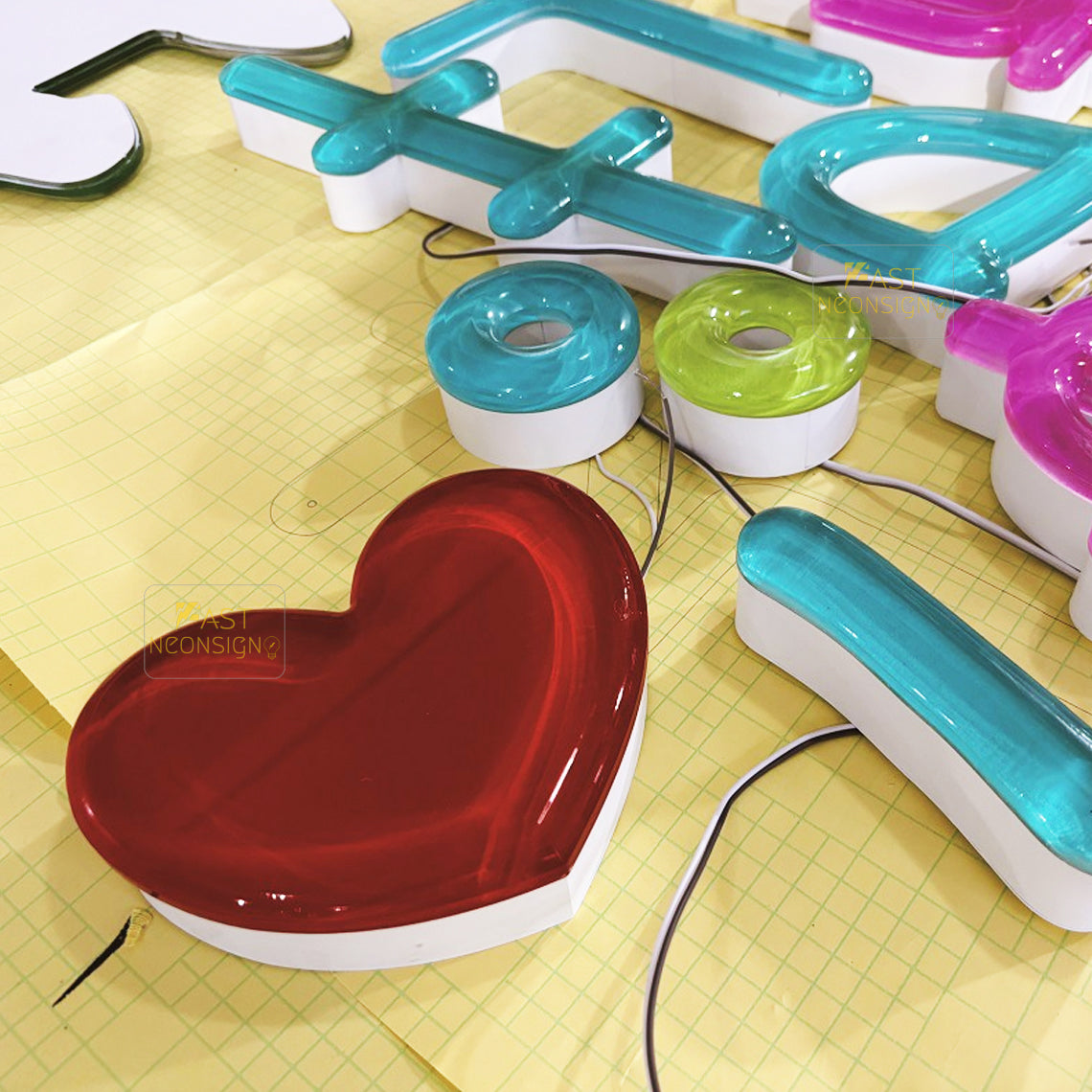 Personalized Crystal Sphere Jelly Neon Sign - LED Sign Frosted Acrylic LED Neon Art Signage