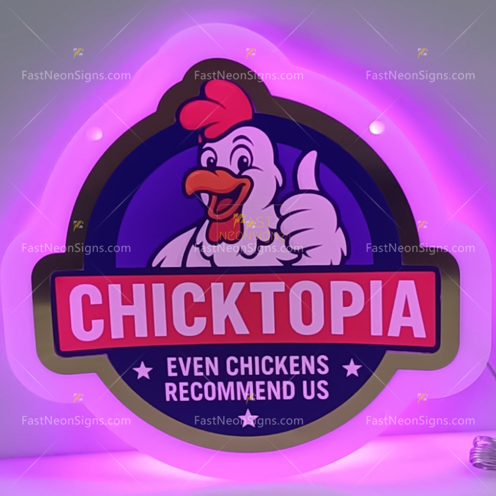 Custom Acrylic Backlit Signs - Gold Logo Black Acrylic Sign For Business Event