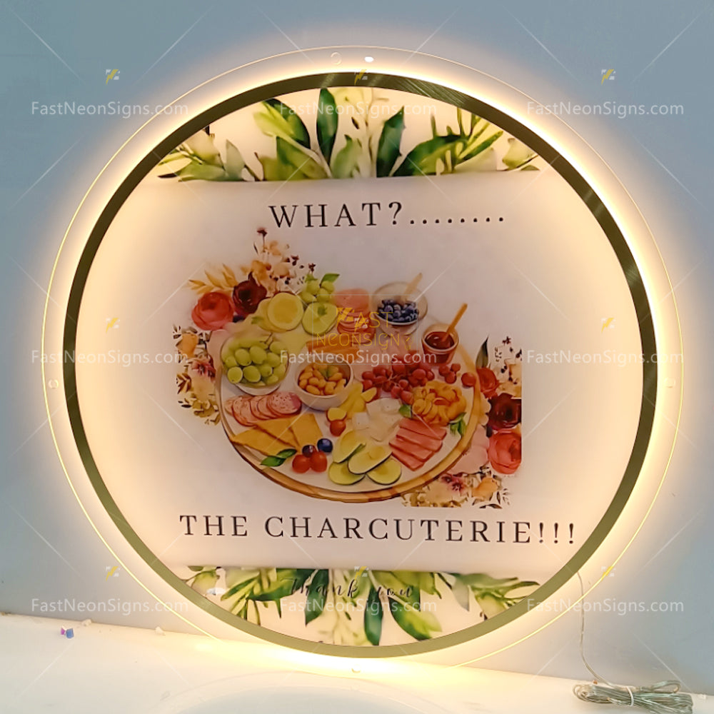 Custom Acrylic Brand Signs - Metal Patch Gold Edge Acrylic Sign For Store Front, Beauty Shop, Office