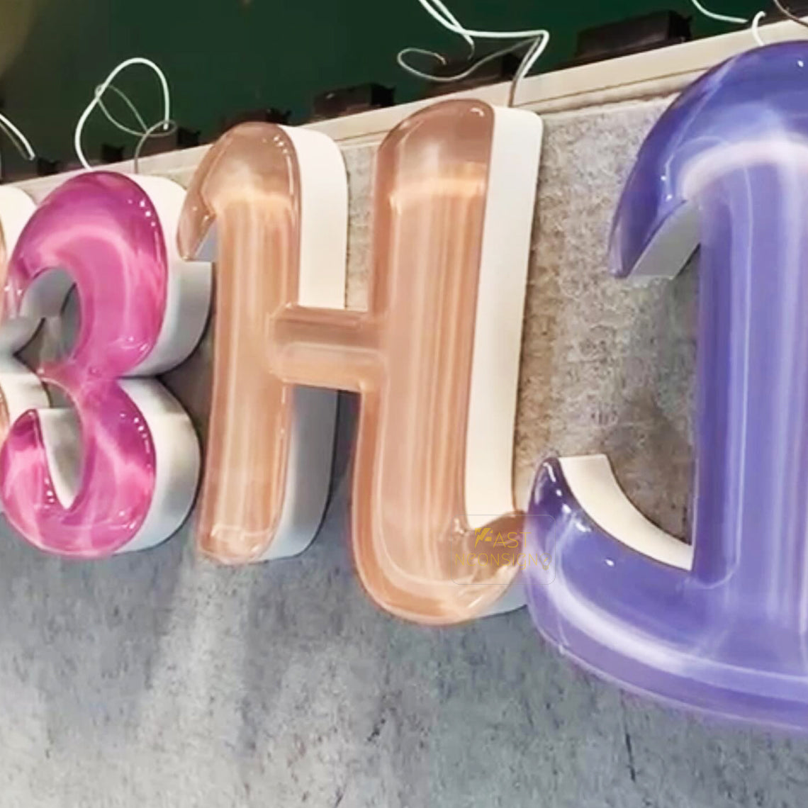 Customized Crystal Sphere Jelly Neon Sign - LED Sign Frosted Acrylic LED Neon Art Signage