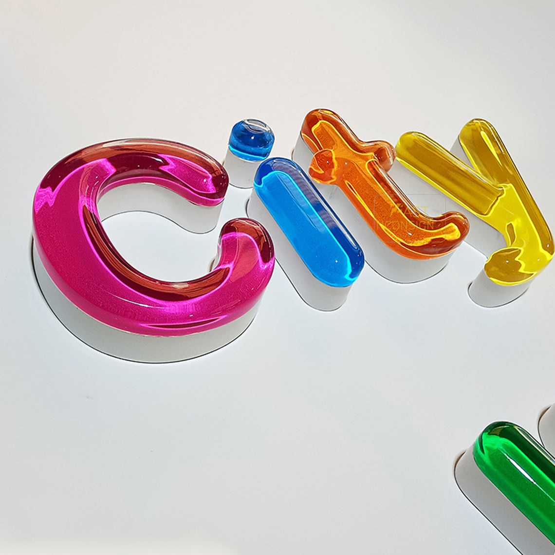 Custom 3D Jelly LED Letter Sign - Colorful Bubble Acrylic Letters - Crystal Light Sign for Kids’ Stores & Shops