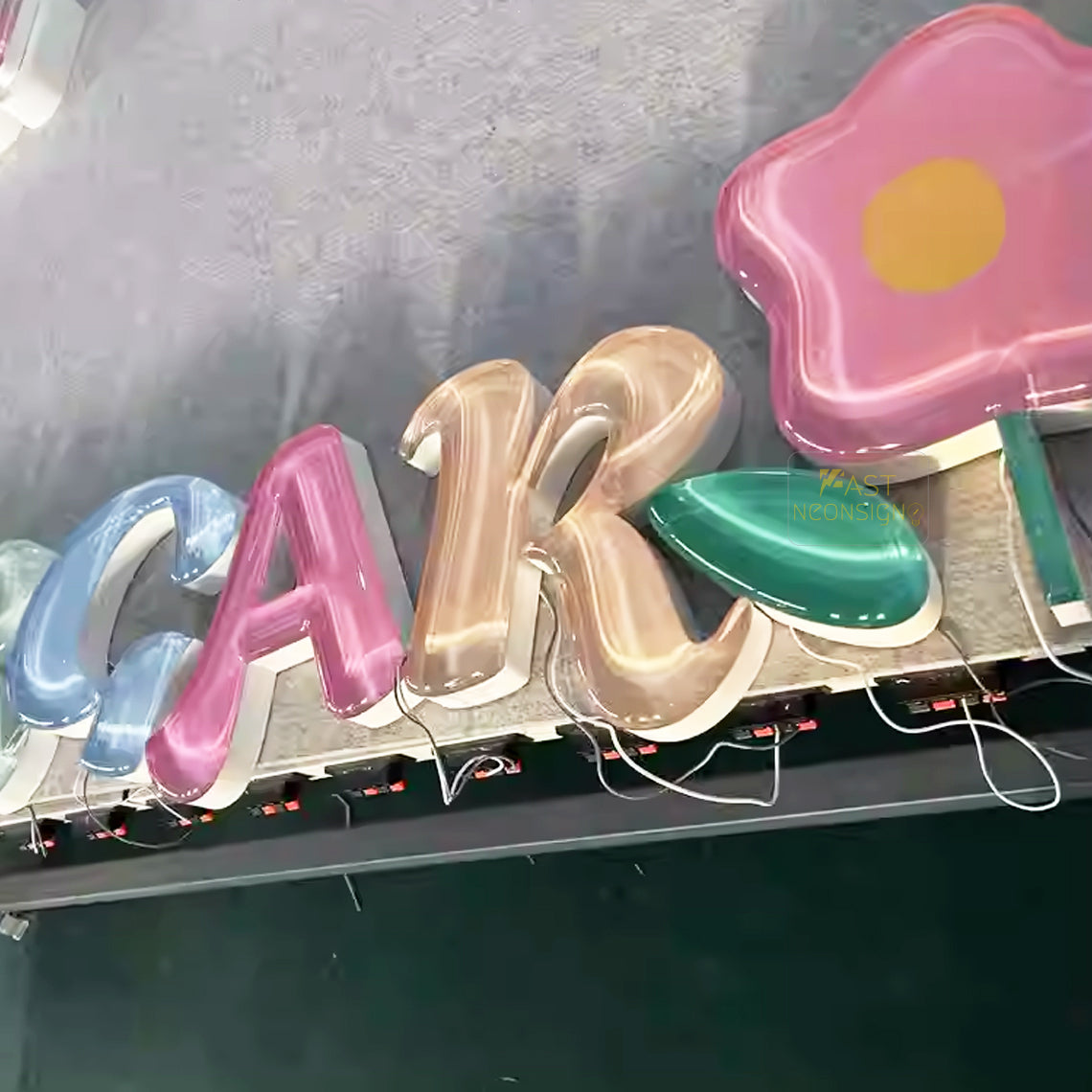 Customized Crystal Sphere Jelly Neon Sign - LED Sign Frosted Acrylic LED Neon Art Signage