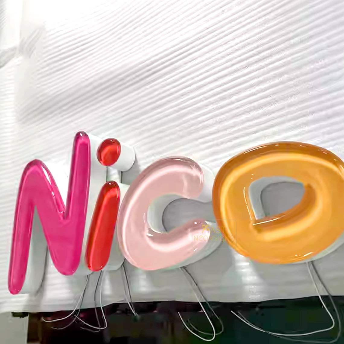 Customized Crystal Sphere Jelly Neon Sign - LED Sign Frosted Acrylic LED Neon Art Signage