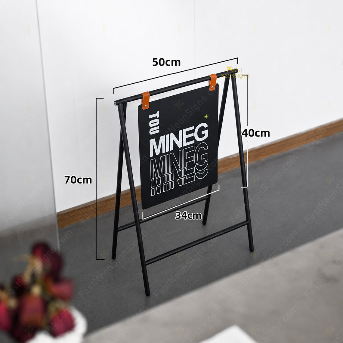 Custom Folding A-Frame Sidewalk Sign – Portable Freestanding Storefront Sign for Businesses