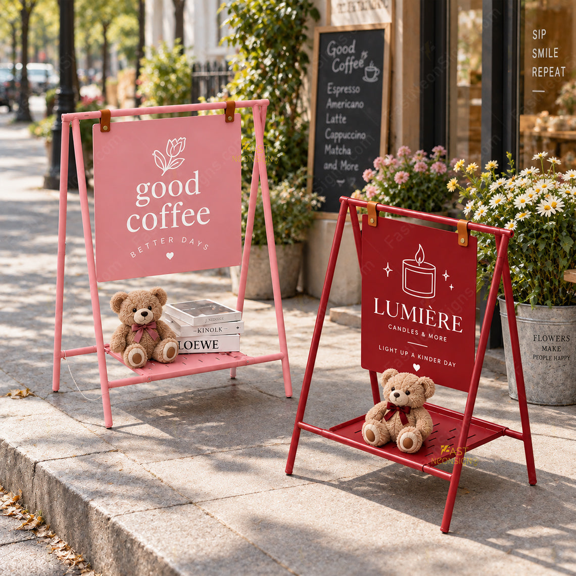 Personalized Folding A-Frame Sign for Salons, Studios & Boutiques