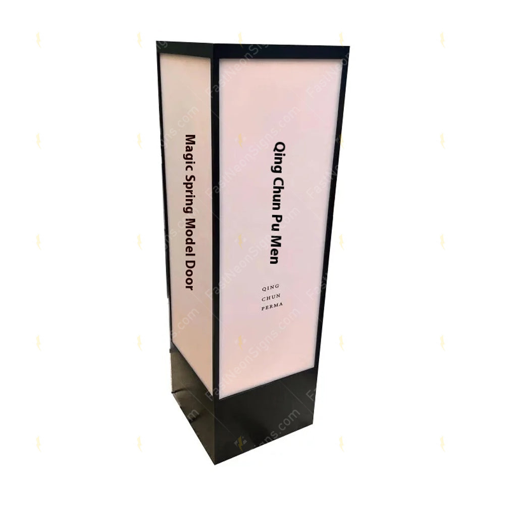 Custom Outdoor & Indoor Acrylic Light Box Sign – Freestanding LED Floor Display with Logo For Business Store