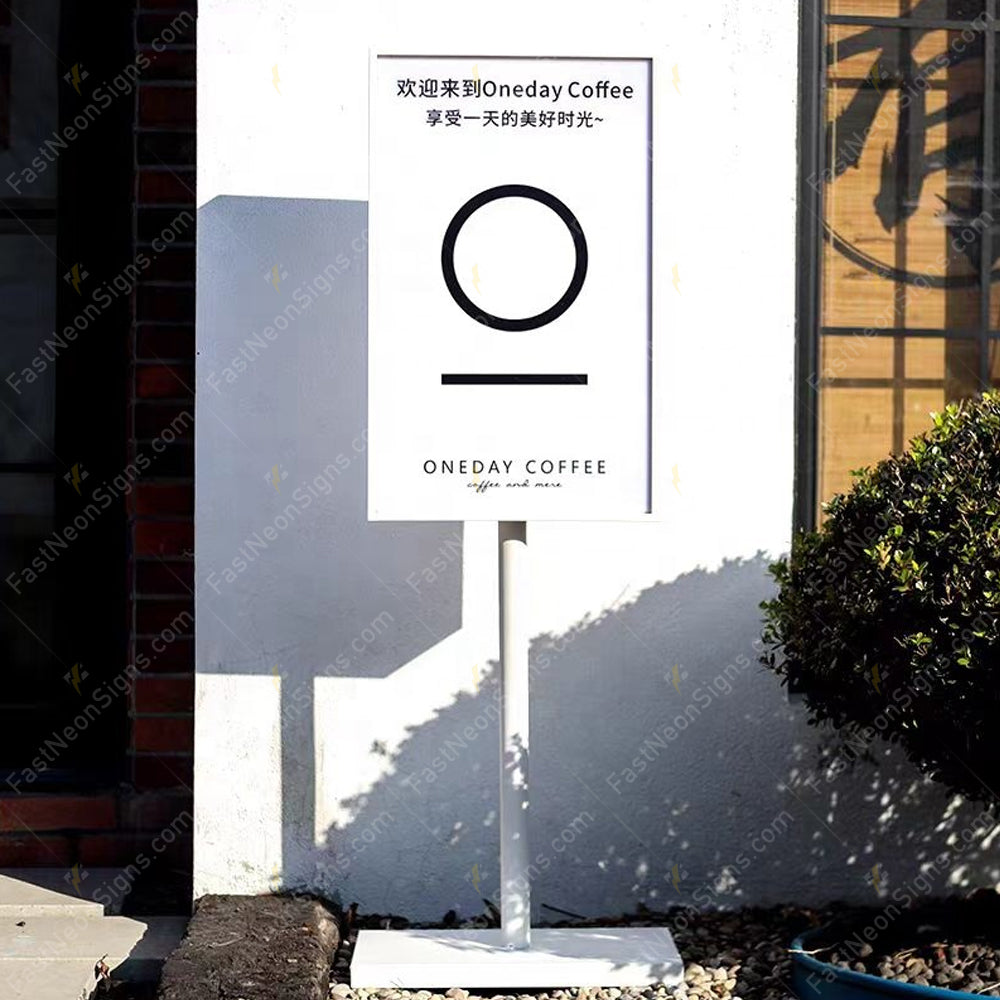 Custom Outdoor & Indoor Acrylic Light Box Sign – Freestanding LED Floor Display with Logo For Business Store