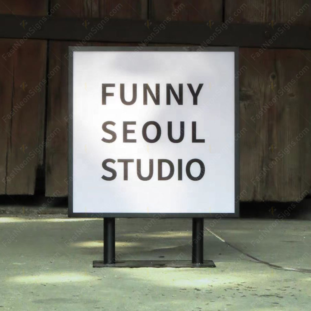 Custom Freestanding Acrylic Light Box Sign – Floor Standing LED Display for Shops & Cafés