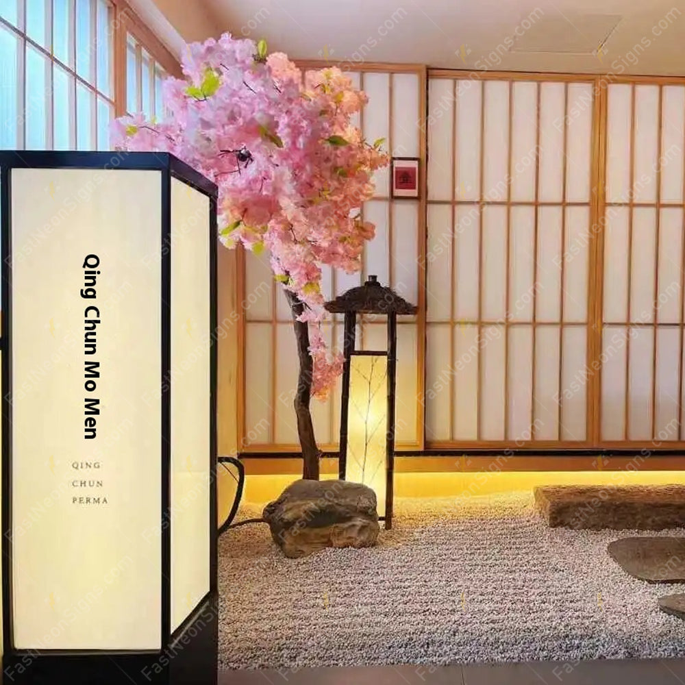 Custom Outdoor & Indoor Acrylic Light Box Sign – Freestanding LED Floor Display with Logo For Business Store