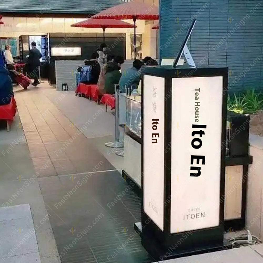 Custom Outdoor & Indoor Acrylic Light Box Sign – Freestanding LED Floor Display with Logo For Business Store