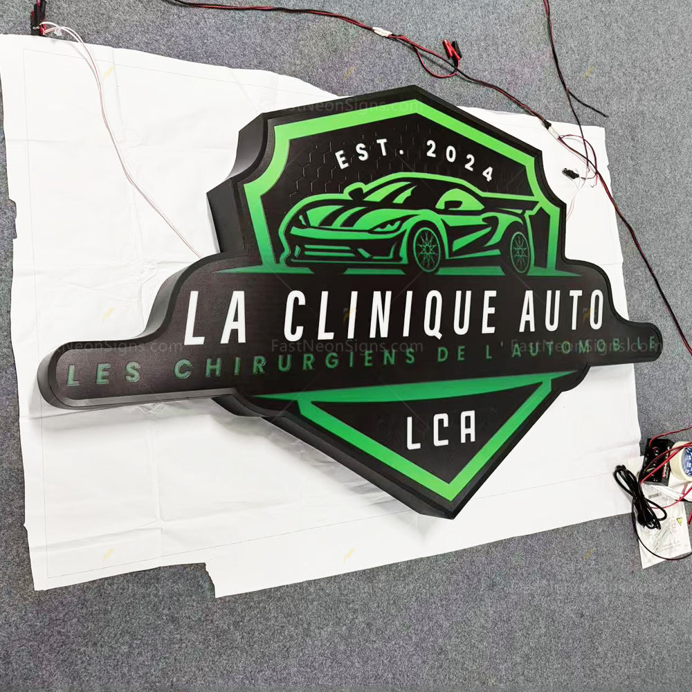 Custom Front Lit Acrylic Face Metal Light Box - Illuminated Metal Box Business Sign