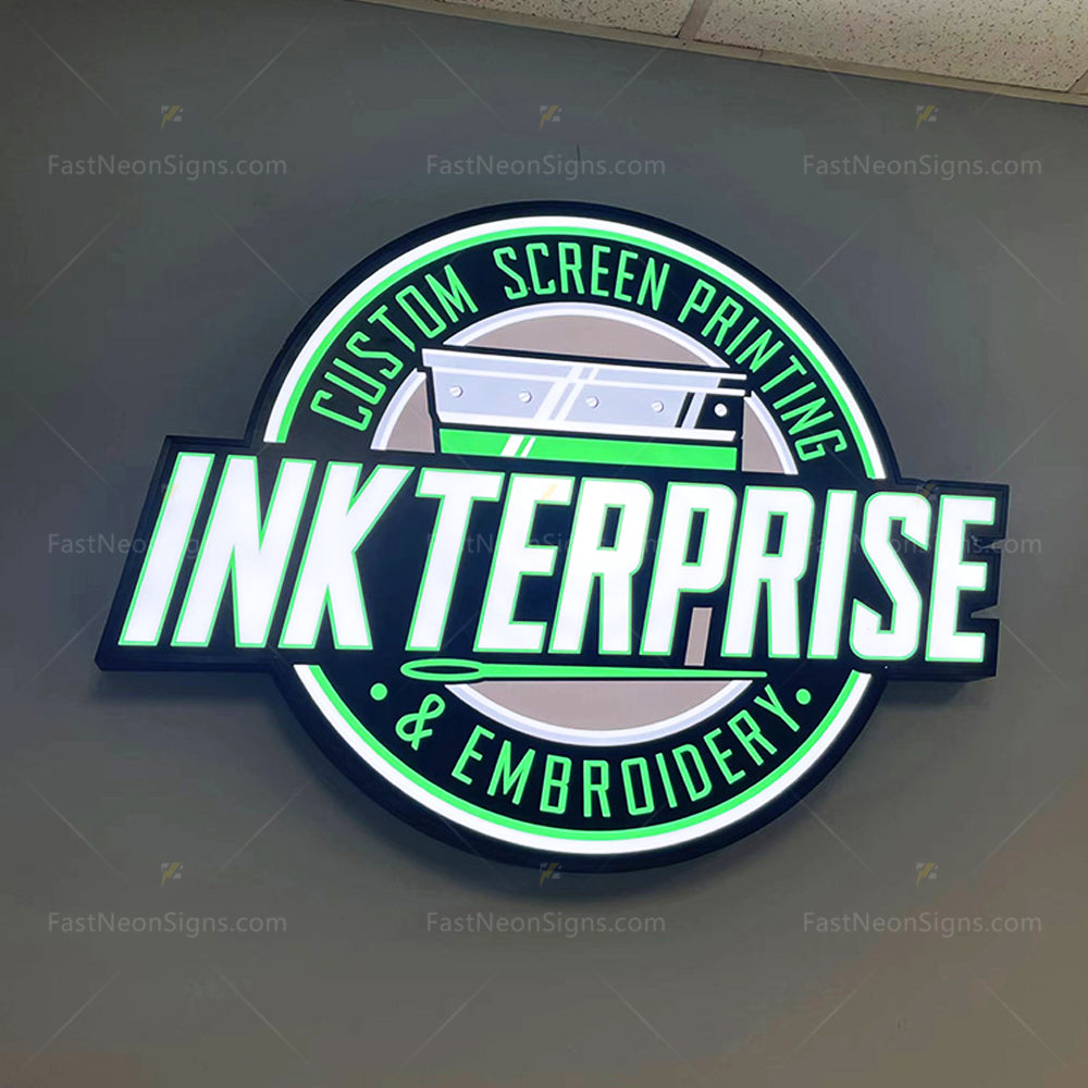 Custom Front Lit Acrylic Face Metal Light Box - Illuminated Metal Box Business Sign