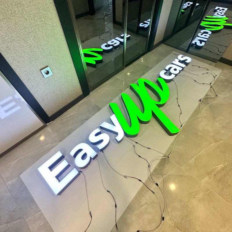 Custom 3D Metal Frontlit Sign, Halo Lit Channel Letters Logo Sign for Business & Storefront