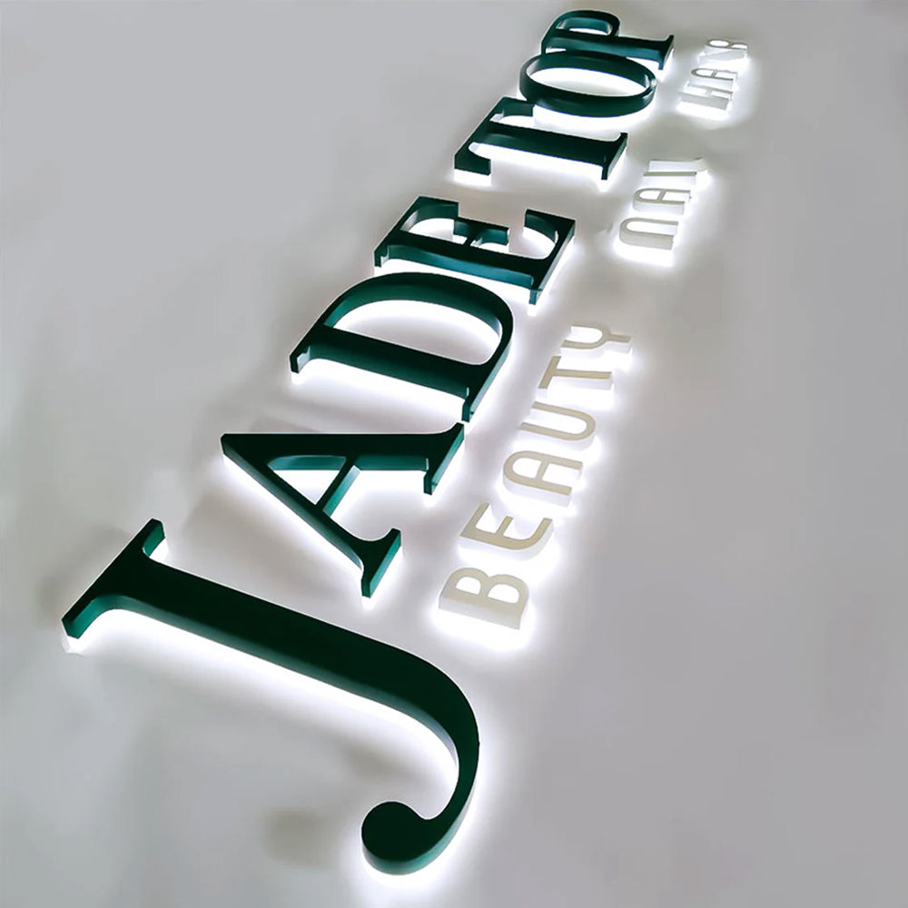 Custom Painted Metal Backlit Letters Sign – Colorful 3D LED Logo Letters for Businesses,Dental, Boutique, Daycare