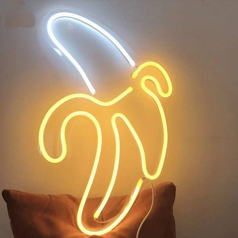 Banana Neon Sign - LED Neon Sign For Gifts, Room Decor