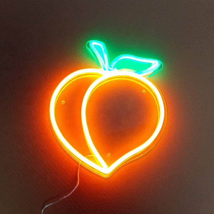 Apricot Peach Neon Sign - LED Neon Sign For Gifts, Room Decor