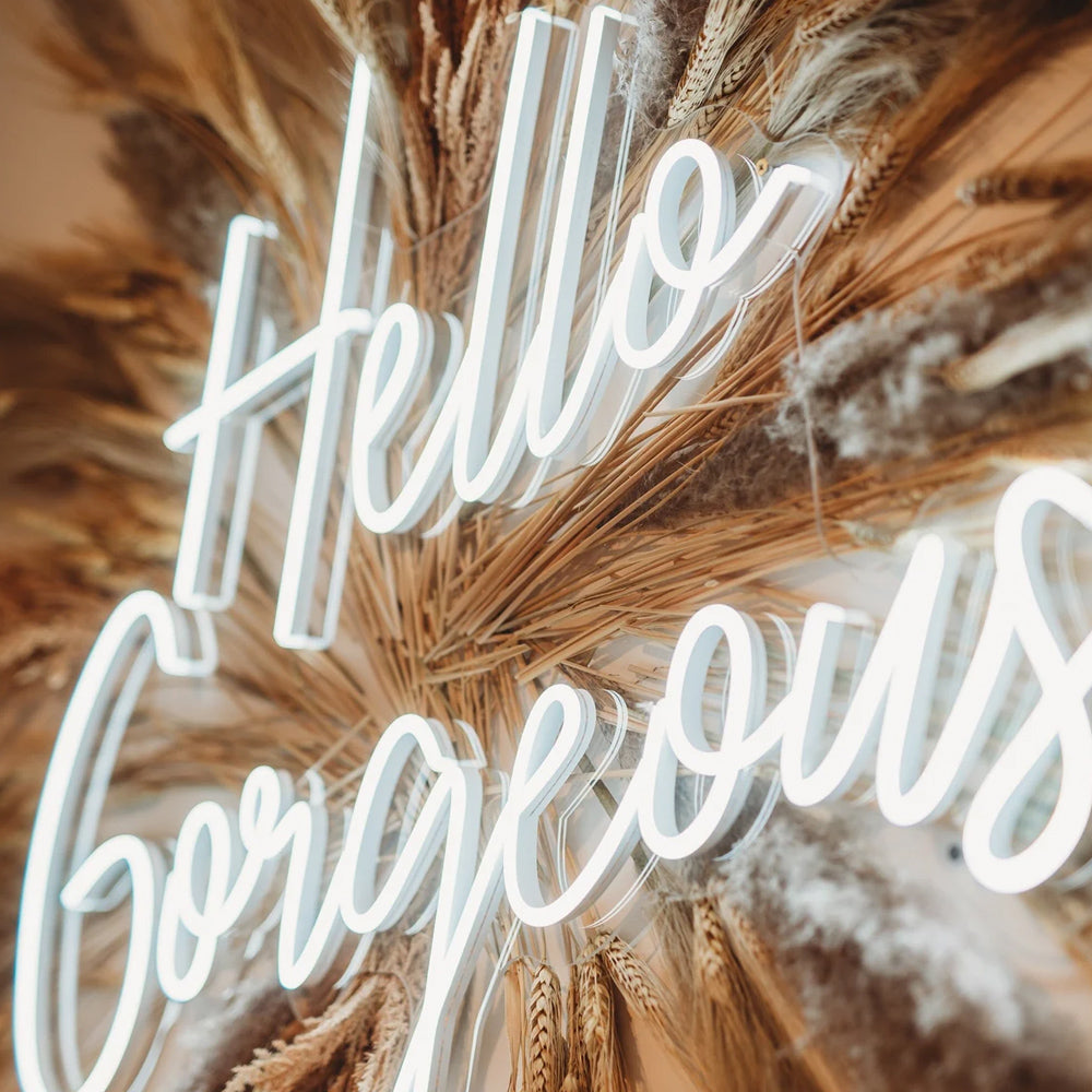 Hello Gorgeous Neon Signs For Beauty Shop, Nail Room, Salon & Spa Decor