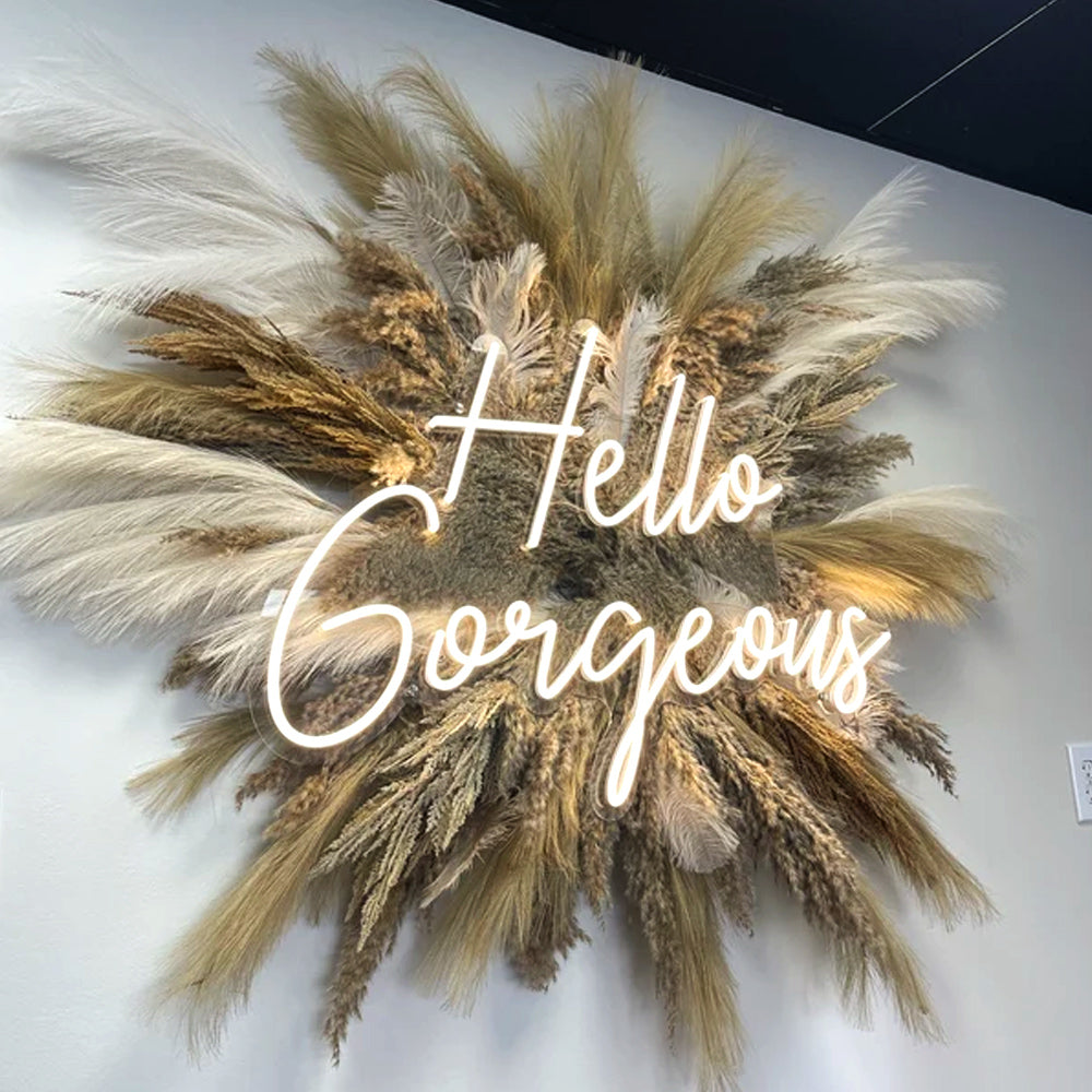 Hello Gorgeous Neon Signs For Beauty Shop, Nail Room, Salon & Spa Decor