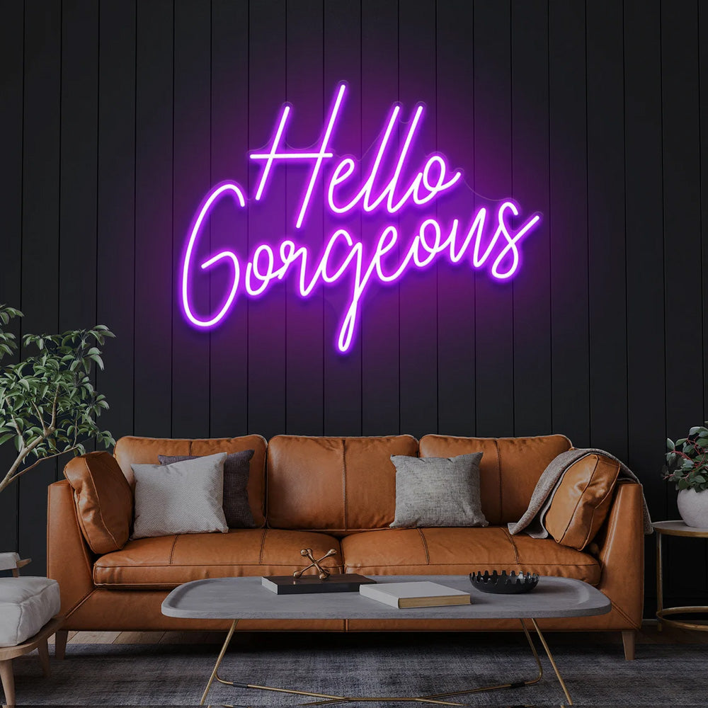 Hello Gorgeous Neon Signs For Beauty Shop, Nail Room, Salon & Spa Decor