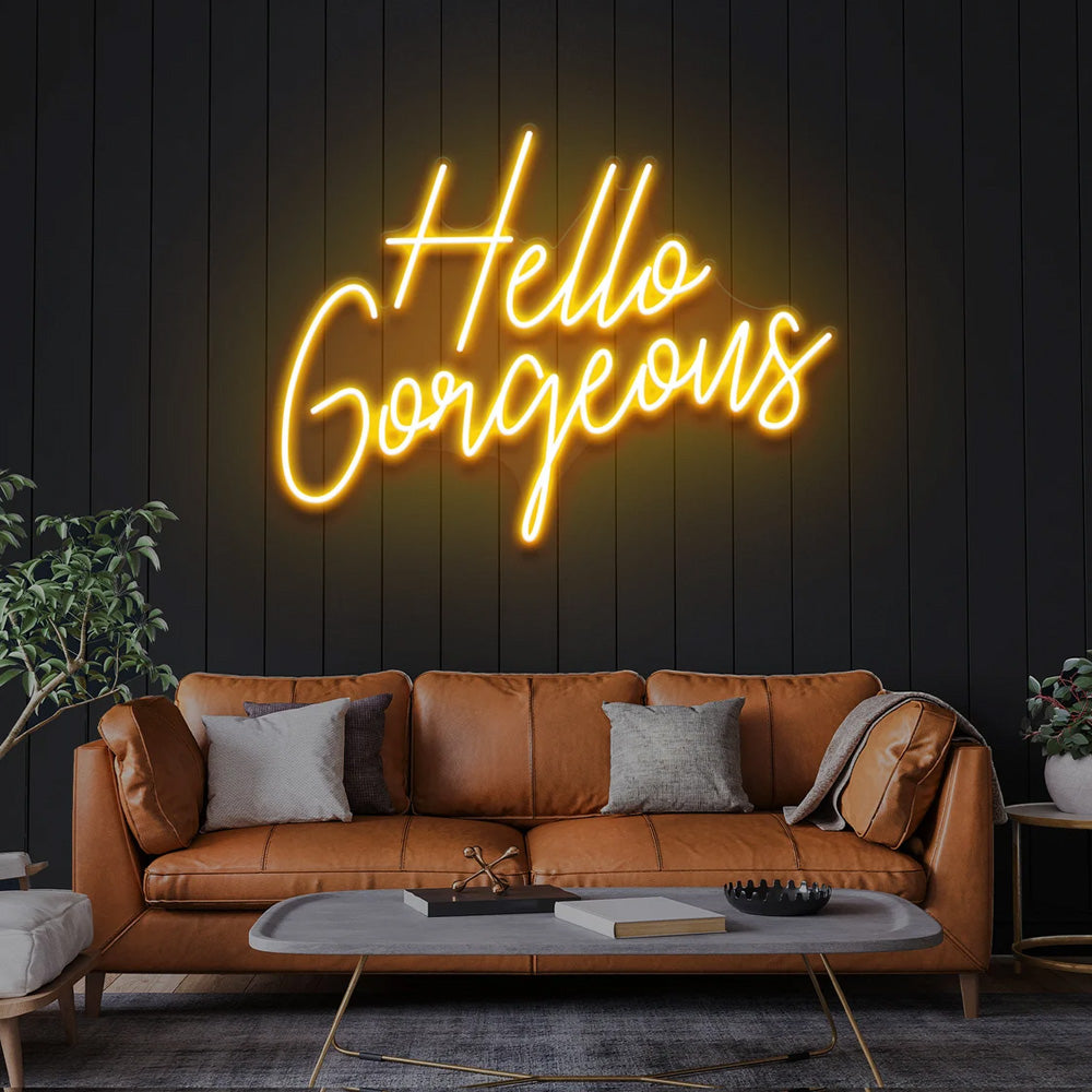 Hello Gorgeous Neon Signs For Beauty Shop, Nail Room, Salon & Spa Decor