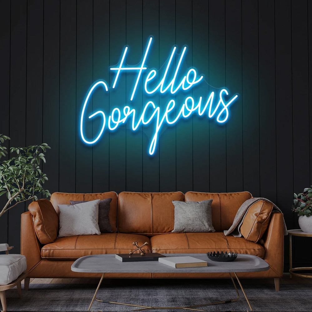 Hello Gorgeous Neon Signs For Beauty Shop, Nail Room, Salon & Spa Decor