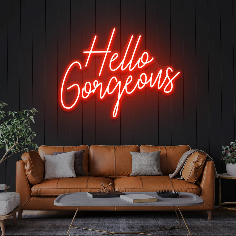 Hello Gorgeous Neon Signs For Beauty Shop, Nail Room, Salon & Spa Decor