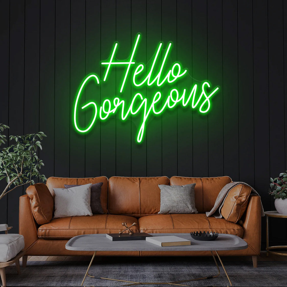 Hello Gorgeous Neon Signs For Beauty Shop, Nail Room, Salon & Spa Decor