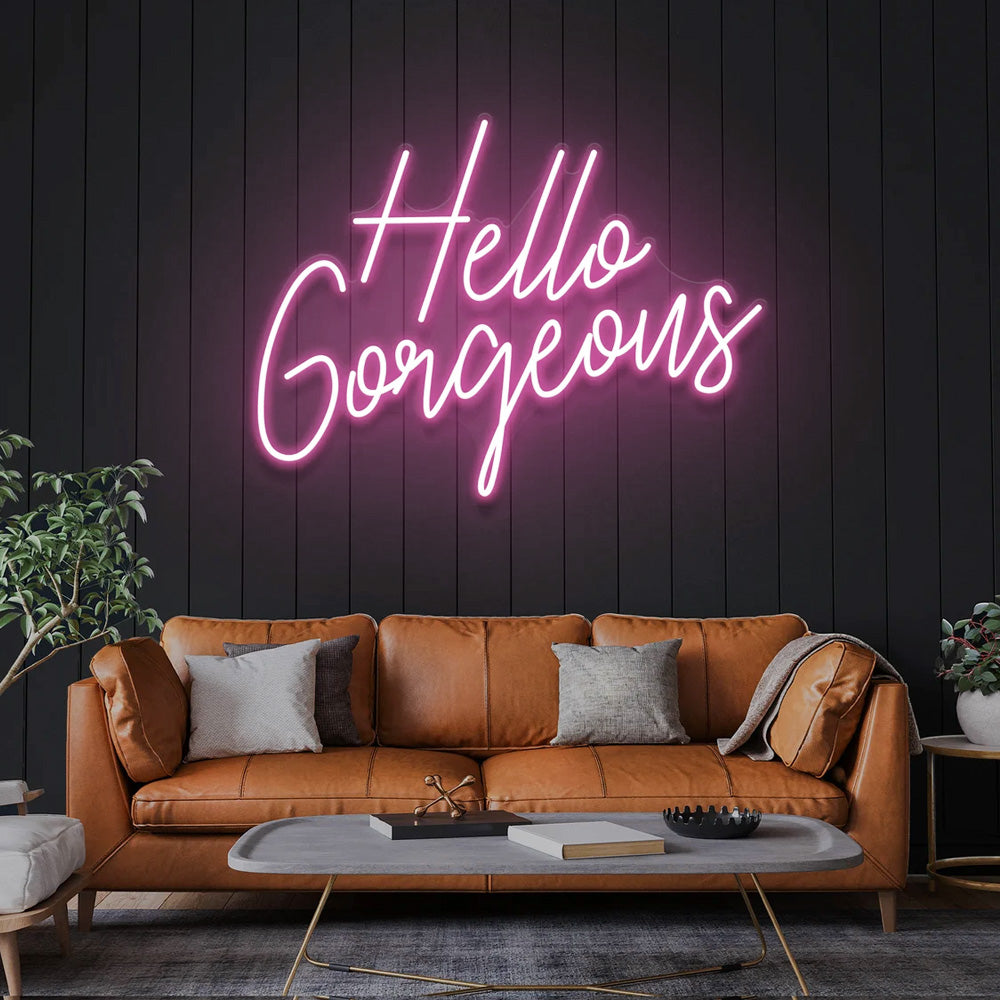 Hello Gorgeous Neon Signs For Beauty Shop, Nail Room, Salon & Spa Decor