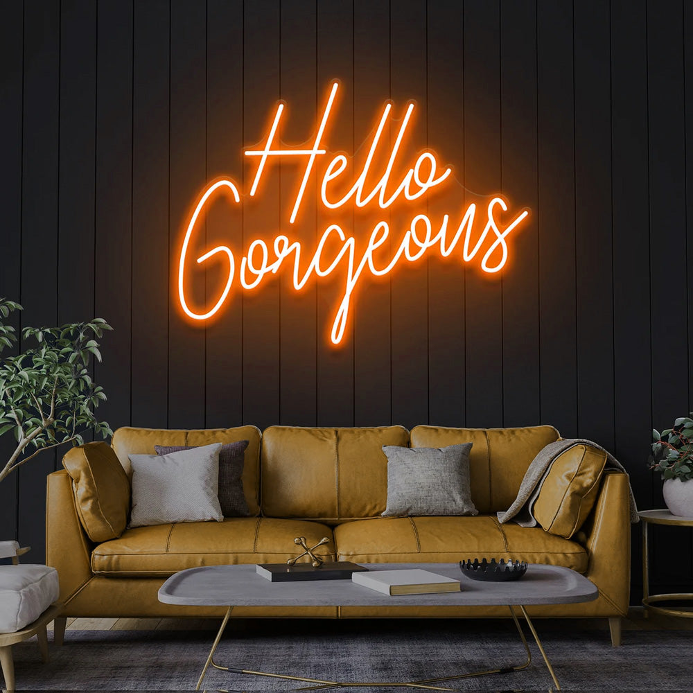 Hello Gorgeous Neon Signs For Beauty Shop, Nail Room, Salon & Spa Decor