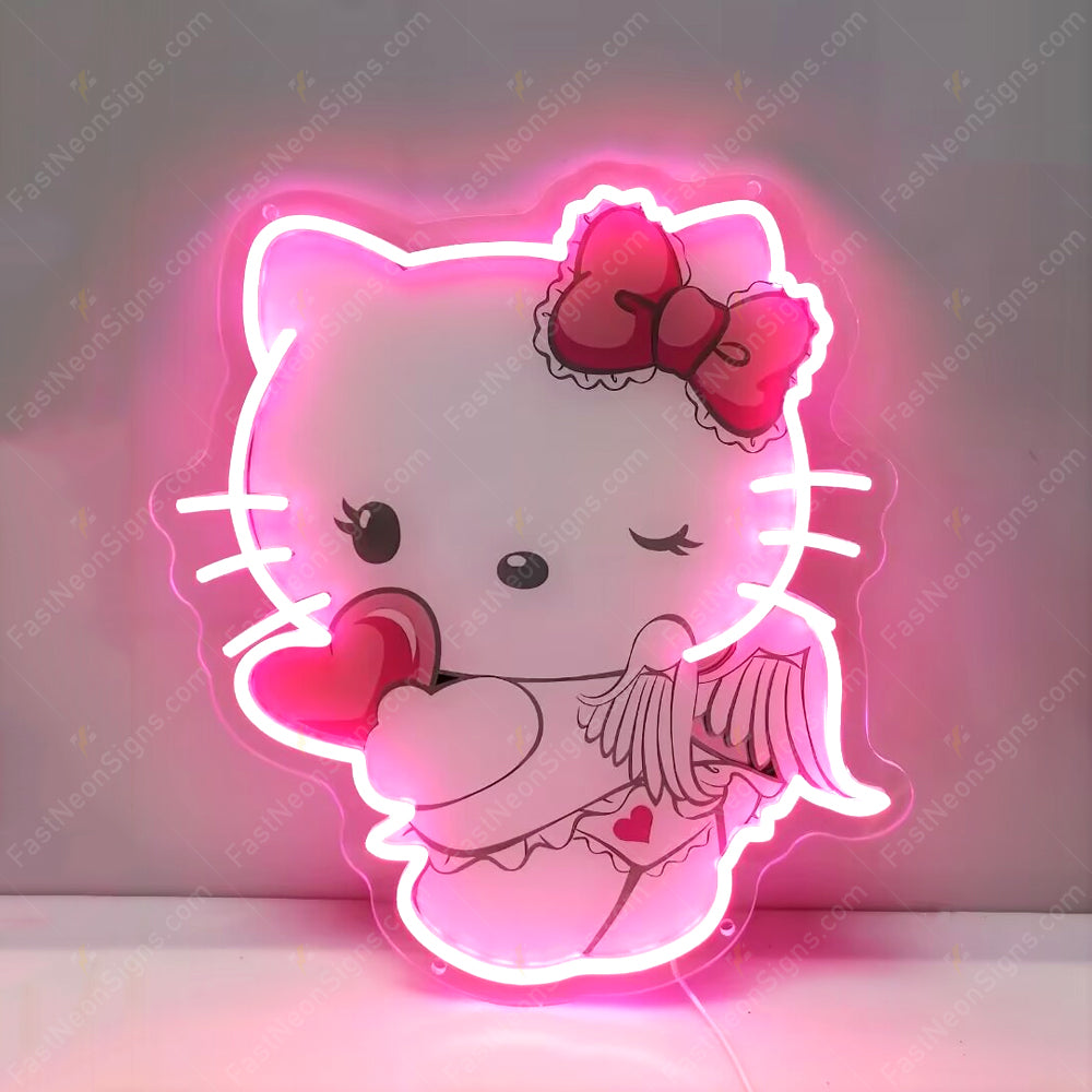 Mini Kawaii patterns UV printing Art Neon Sign - Hello Kitty Neon Sign For Gift