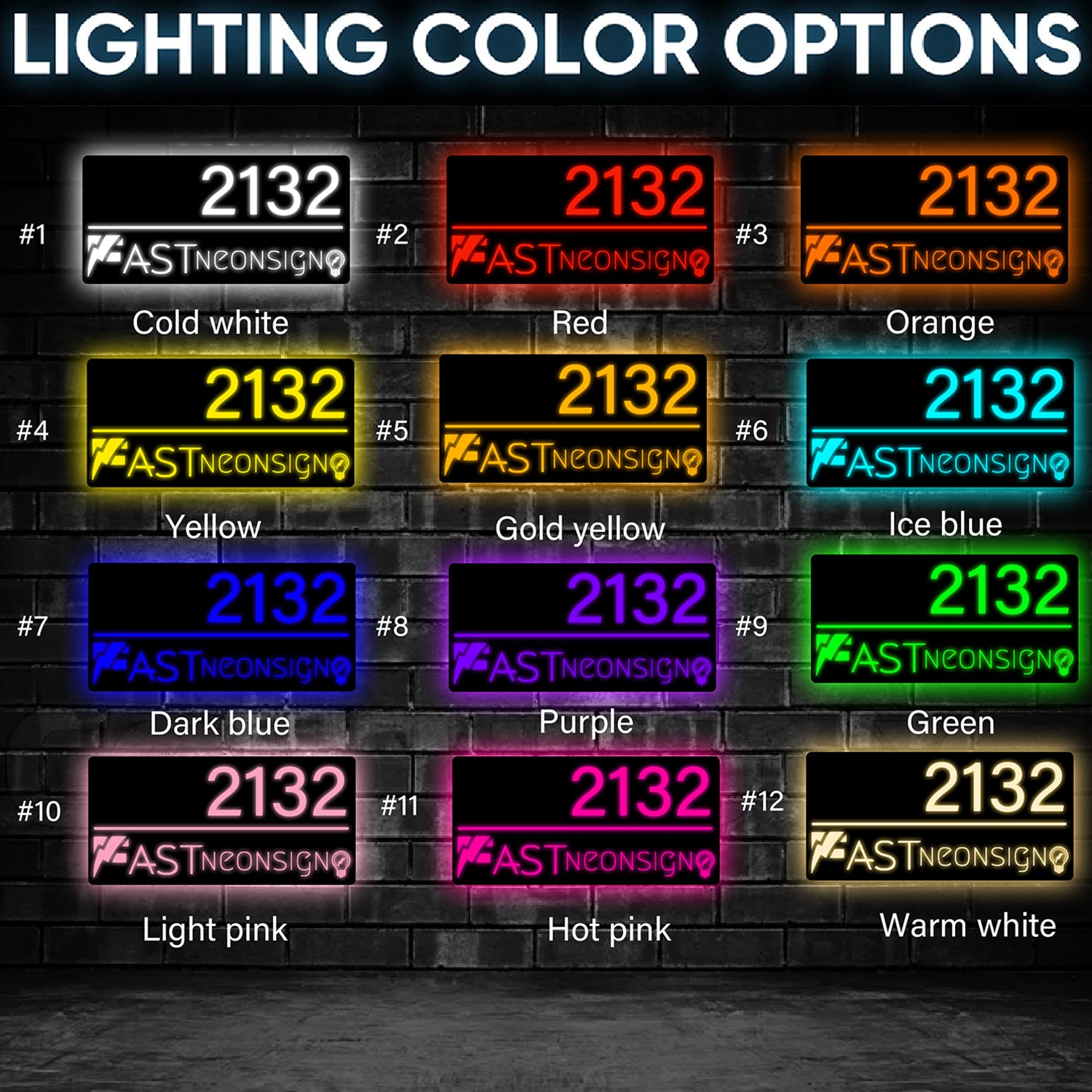 Custom House Number Light Box - Metal Address Backlit Sign - Door Signage