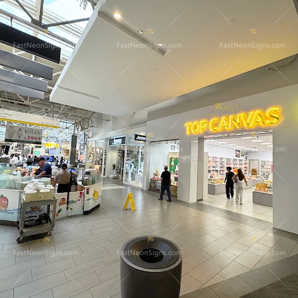 Infinity Mirror LED Letters Light Sign For Storefront, Magic Neon Art Brand Signage