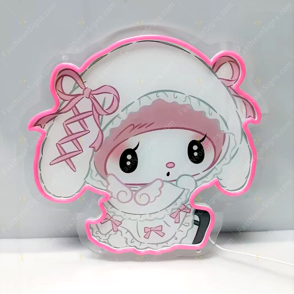 Mini Kawaii patterns UV printing Art Neon Sign - Kuromi & Melody Neon Sign For Gift