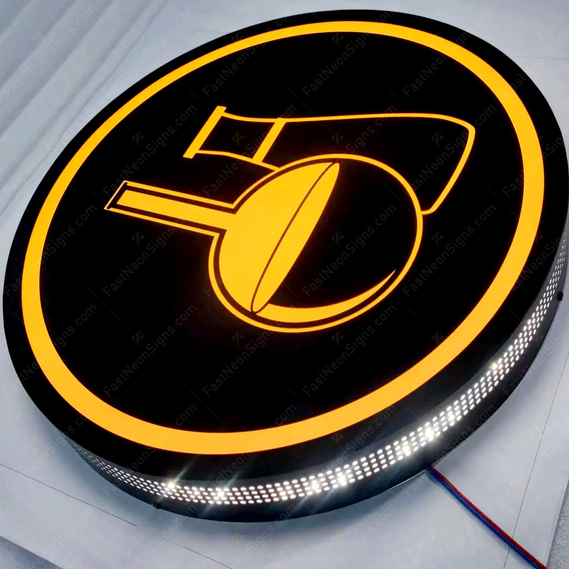 Luxury Custom Metal Hollow LED Light Box Sign with Diamond Glow Effect