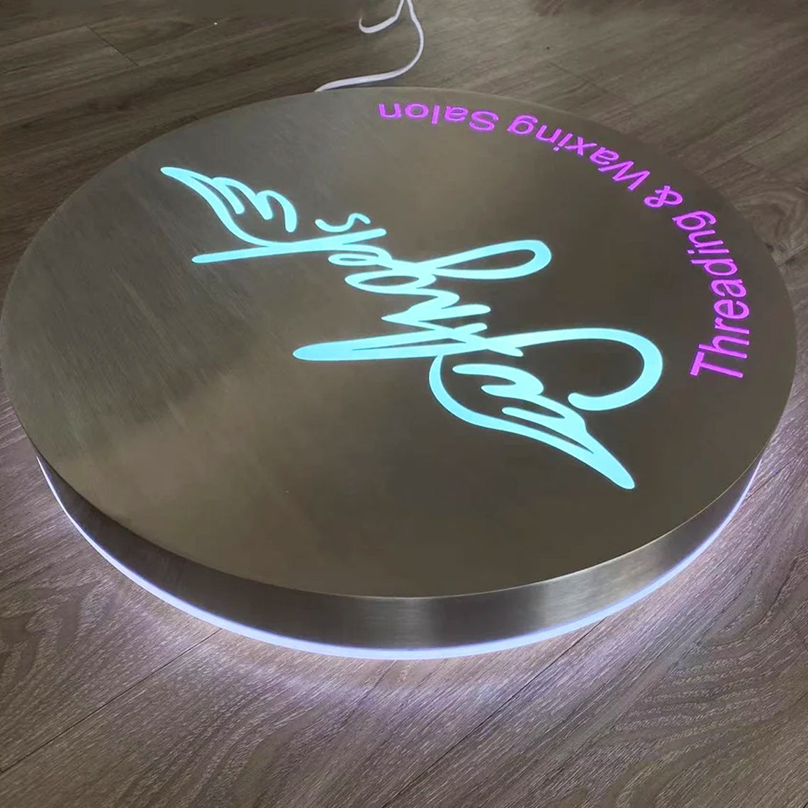 Metal Backlit Sign 3D Light Box Round Shape Round Shape