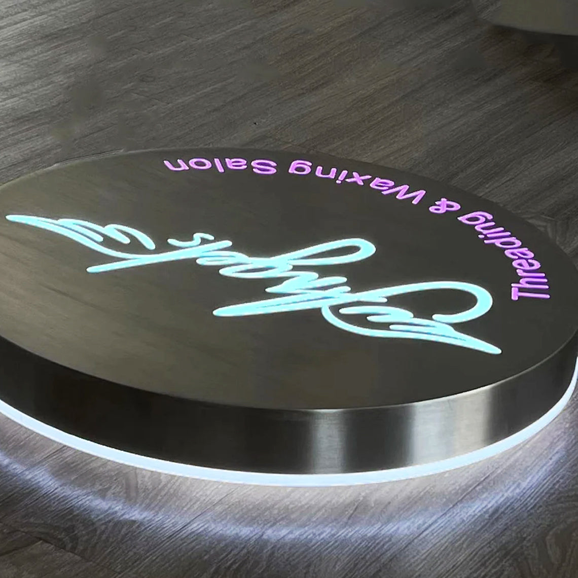 Metal Backlit Sign 3D Light Box Round Shape