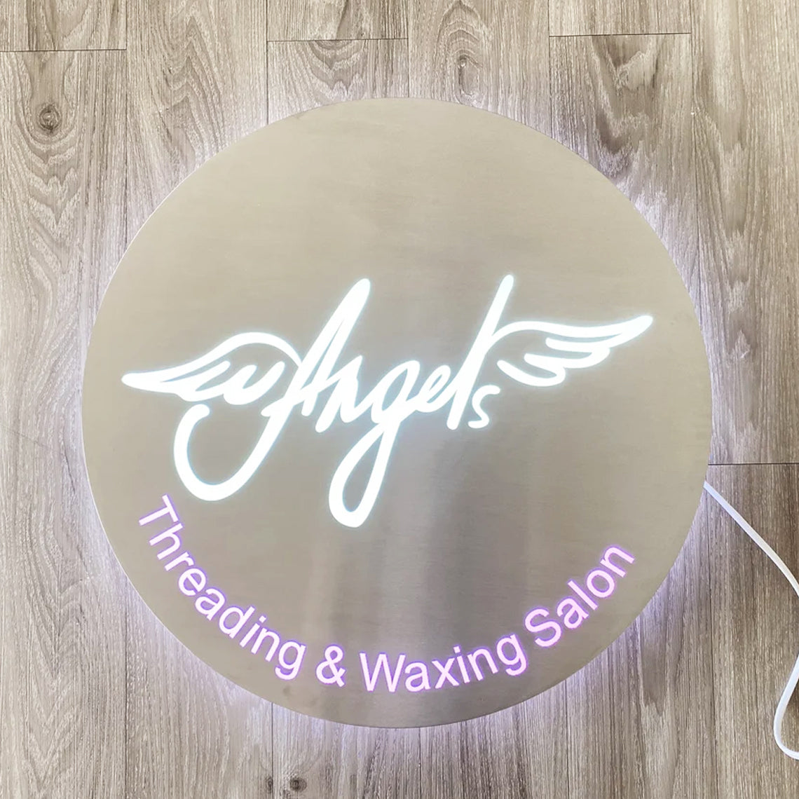 Metal Backlit Sign 3D Light Box Round Shape