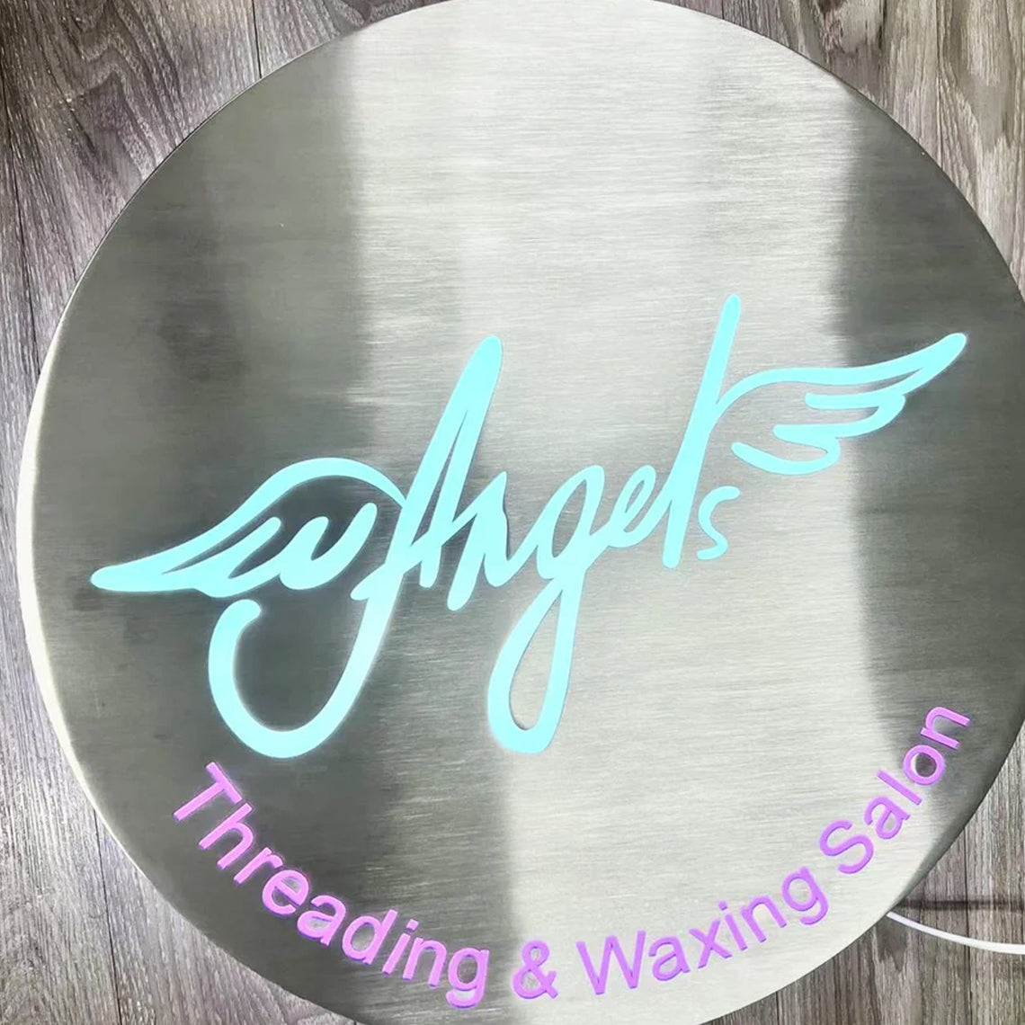 Metal Backlit Sign 3D Light Box Round Shape