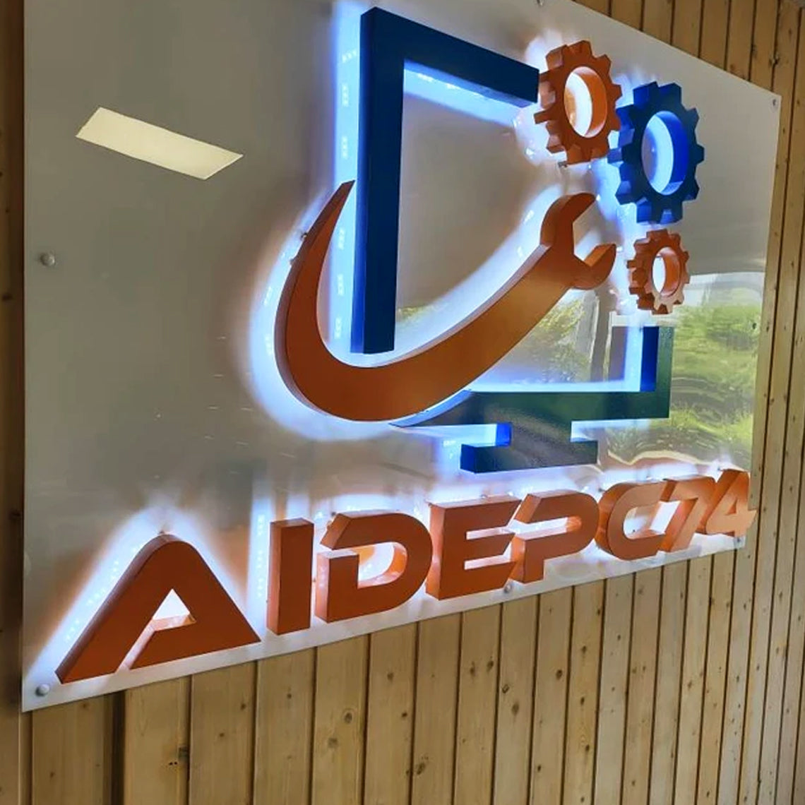 Custom 3D Metal Backlit Sign, 3D Logo Channel Letter Signs, LED Light Box Backlit For Business, Office, Store Front