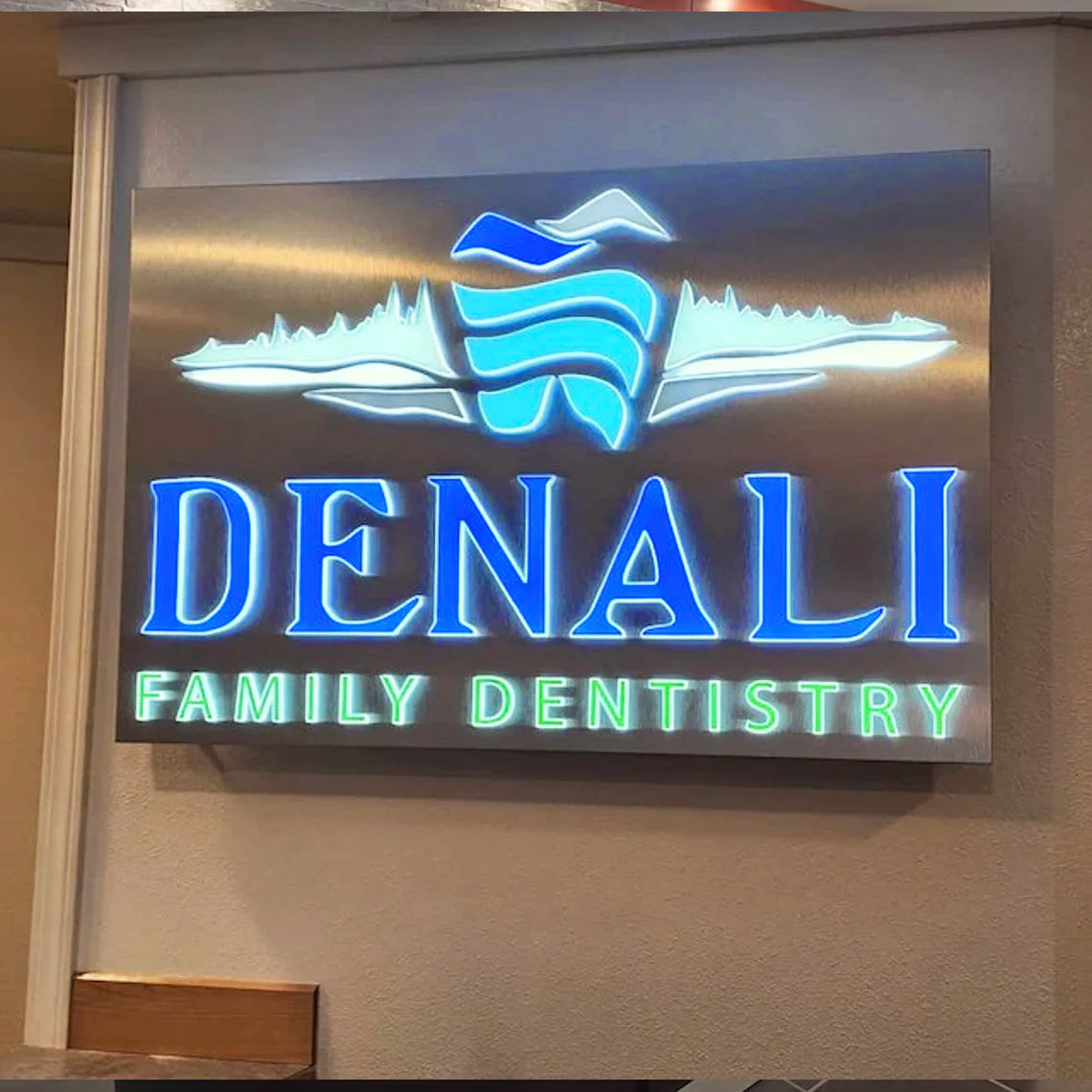 Custom 3D Metal Backlit Sign, 3D Logo Channel Letter Signs, LED Light Box Backlit For Business, Office, Store Front